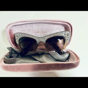 Miu Miu Rhinestone Cat Eye Sunglasses